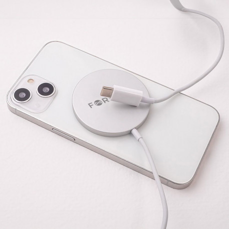 Forever MAWC-100 magnetic wireless charger 15W gray