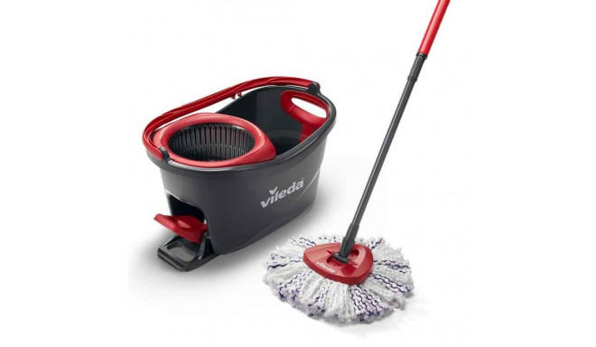 Mop with Bucket Vileda 167751 Black Red Microfibre Plastic