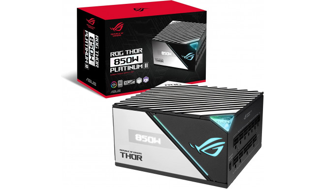 ASUS ROG THOR 850W Platinum II, PC power supply (black, with Aura Sync and an OLED display, 850 watt