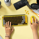 Klaviatūra LOGITECH Pop Keys with Emoji keys, mechaninė, belaidė, Blast Yellow