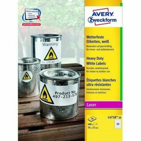 Printer Labels Avery L4718 20 Sheets 99,1 x 139 mm (5 Units)