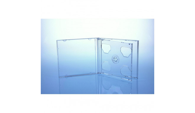 Omega CD box Jewel for 2, transparent