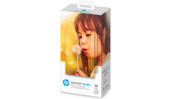 HP photo paper + ink cartridge Sprocket Studio 4x6" 80 sheets (opened package)