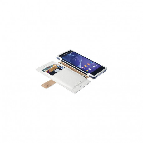 Kaitseümbris kaanega Malmö FlipWallet, Sony Xperia M4 Aqua / M4 Aqua Dual, valge, Krusell