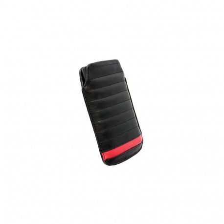 Kott Idre, L Long, Apple iPhone 5 / 5C / 5S / SE (2016), naturaalsest nahast, must / punane, Krusell