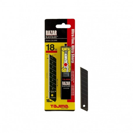 Noaterad Tajima, 18mm, 60°, mustad, 10tk