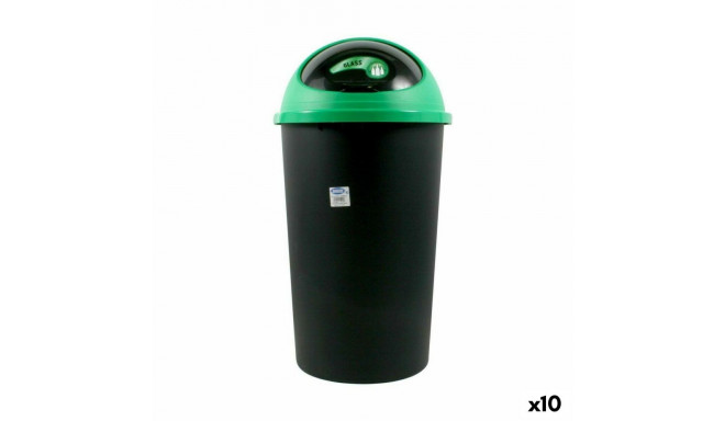 Rubbish Bin Tontarelli Big hoop Black Green 50 L 39 x 39 x 72 cm (10 Units)