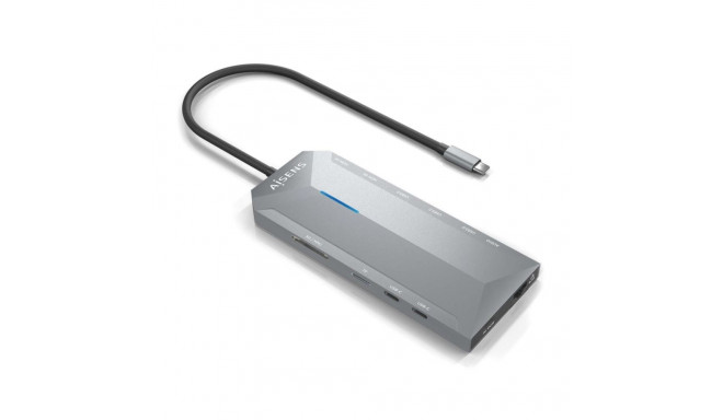 USB Hub Aisens ASUC-12P005-GR Grey 100 W
