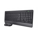 Keyboard and Mouse Trust Trezo Black Monochrome QWERTY Qwerty US