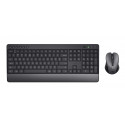 Keyboard and Mouse Trust Trezo Black Monochrome QWERTY Qwerty US