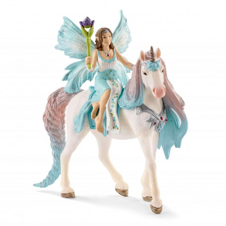 Action Figure Schleich Fée Eyela with princess unicorn Unicorn 3 Pieces