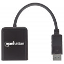 Manhattan 207768 Rozdzielacz Splitter Display Port 1x2, 4K 30Hz, UHD, Hub MST_