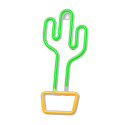 Forever neon light Neon LED Light CACTUS Bat + USB FLNEO2, orange/green
