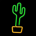 Forever neon light Neon LED Light CACTUS Bat + USB FLNEO2, orange/green