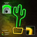 Forever neon light Neon LED Light CACTUS Bat + USB FLNEO2, orange/green