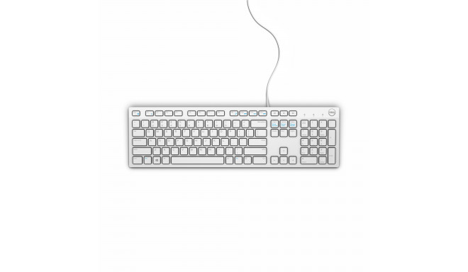 Dell klaviatuur KB216 juhtmega täissuuruses, valge