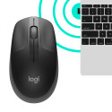 Pelė LOGITECH M190 Full-size, belaidė, juoda