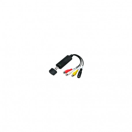 LogiLink heli- ja videohõiveadapter USB 2.0 > 3xCinch + miniDIN5 (ST-BU), must