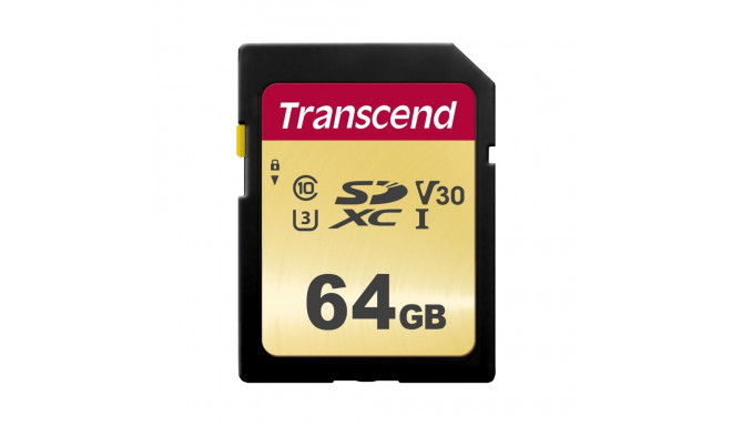 Transcend memory card SDXC 64GB Gold 500S UHS-I U3 MLC (V30) R95/W60