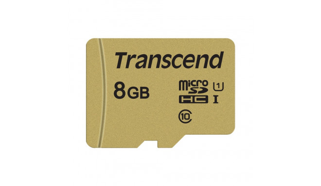 Transcend Gold 500S microSD w/adp (V30) R95/W60 8GB