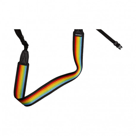 Polaroid Camera Strap Flat Rainbow Black