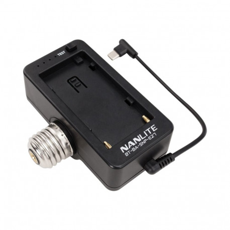 Nanlite akutoiteadapter NPF E27 peaga