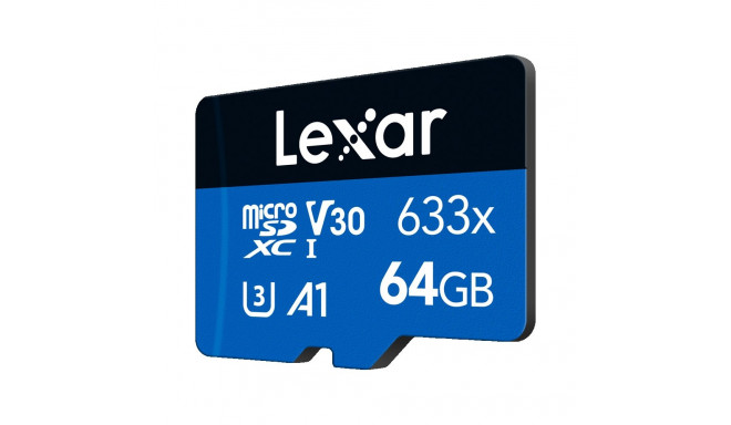 LEXAR MICROSDXC 633X UHS-I/A1/U3/10 R95/NO ADAP (V30) 64GB