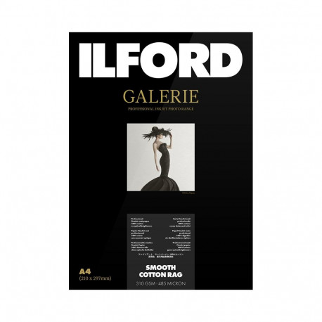 Ilford fotopaber Galerie Smooth Cotton Rag 310g A3+ 25 lehte