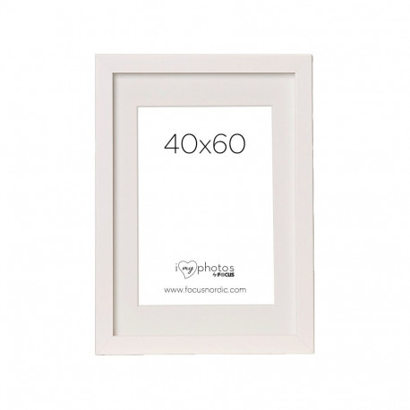 Focus photo frame Vivaldi 40x60, white
