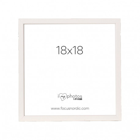 Focus photo frame Rock 18x18, white