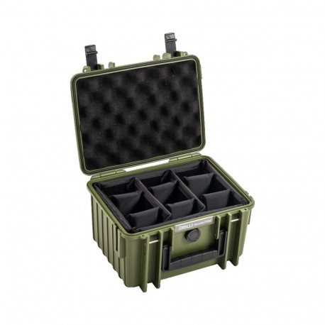 BW Outdoor Cases kohver Type 2000 vaheseinte süsteemiga, pronksroheline