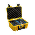 BW OUTDOOR CASE TYPE 3000 FOR GOPRO HERO 12 (FITS EVEN GOPRO HERO 9/10/11), CHARGE-IN-CASE. YELLOW