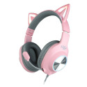 Foxxray Shining Cat Gaming Headset Wired Pink/Grey