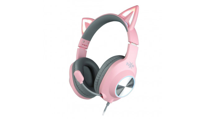 Foxxray FXR-BAL-62 PK ShinyCat Gaming Headset Wired Pink/Grey