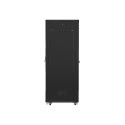 RACK CABINET 19" FREE-STANDING 47U/800X1000 (FLAT PACK) WITH GLASS DOOR LCD BLACK LANBERG V2