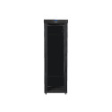 RACK CABINET 19" FREE-STANDING 47U/800X1000 (FLAT PACK) WITH GLASS DOOR LCD BLACK LANBERG V2