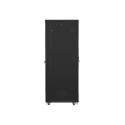 RACK CABINET 19" FREE-STANDING 47U/800X1000 (FLAT PACK) WITH GLASS DOOR LCD BLACK LANBERG V2