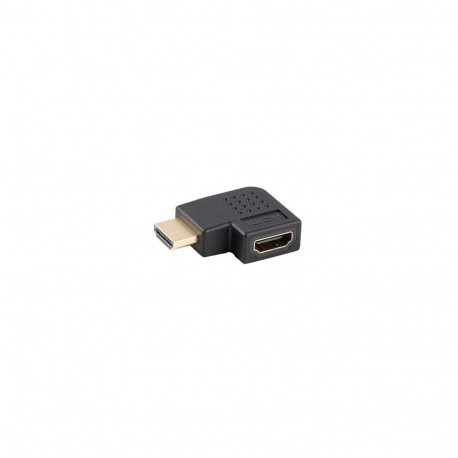 Lanberg adapter HDMI(M)->HDMI(F) 4K, vasakule nurga all, must