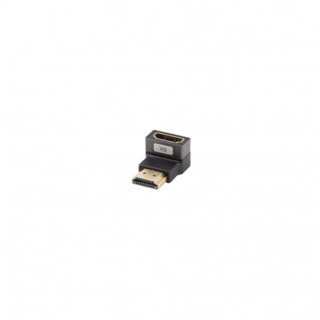 Lanberg adapter HDMI(M)->HDMI(F) 8K allapoole suunatud alumiiniumist, hõbedane