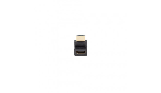 HDMI(M)->HDMI(F) ADAPTER 4K ANGLED UP BLACK LANBERG
