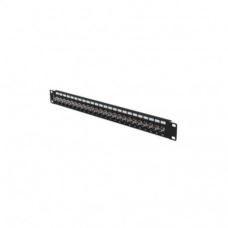 PATCH PANEL 24 PORT 1U F-TYPE CONNECTOR BLACK LANBERG