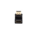 HDMI(M)->HDMI(F) ADAPTER 4K ANGLED DOWN BLACK LANBERG