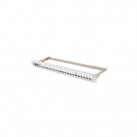 Lanberg tühi patch-paneel 24 pordiga 1U 19" FTP Keystone-moodulitele, hall