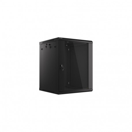 LANBERG rack-kapp V2 19" seinale paigaldatav 15U/600X600 (lamepakendis) klaasuksega, must