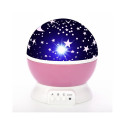 Elight L1 2in1 Rotating Star Sky projector and Night lamp with 4x AAA / USB Cable Pink