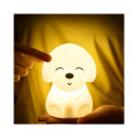 Elight DG1 Собачка Мягкая силиконовая лампа детский ночник с аккумулятором / USB & пультом Белый