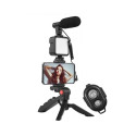 Elight Y9 Vlog Smartphone Fix Video & Photo making kit with Led light / Microphone / Tripod Black