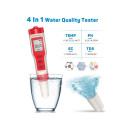 IVY Aqua H41 4in1 Water Quality & Hardness meter pen measures TDS EC Temperature PH White