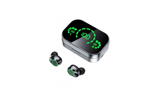 WoW YD03 TWS Bluetooth 5.3 Juhtmevabad Hi-Fi Kõrvaklapid HD Mikrofoni ja USB Toitepanga Must
