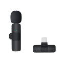 CP K8 Mini USB-C Smartphone Wireless clip clear sound microphone noise cancell (5.7x1.5cm) Black